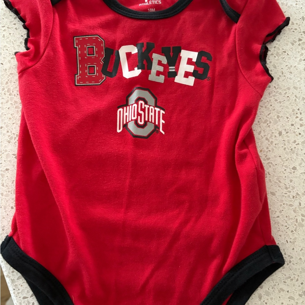 Buckeyes OHIO STATE Red Baby Onesie